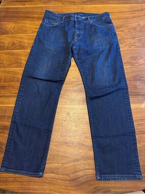 Mavi Straight Leg Jeans Cotton Lyocell Stretch 35 GUC 28 inseam Vintage Wash